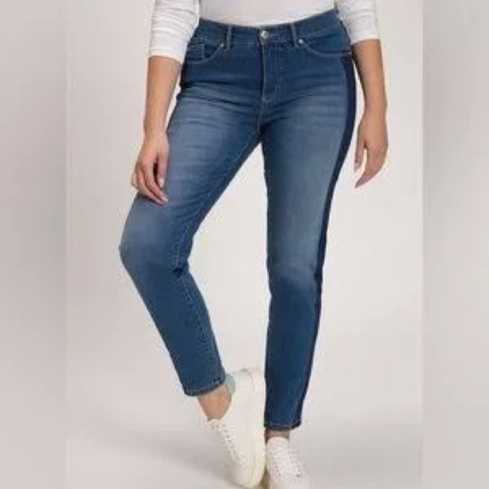 NWT Lands End Not Too Low Rise Slim Jeans